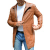 Men's 3/4 Length Leather Trench Coat