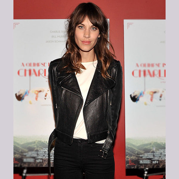 Alexa Chung Black Biker Jacket Womens