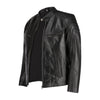 Mens Black Lambskin Biker Leather Jacket