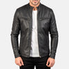 Men's Jet Black Leather Jacket