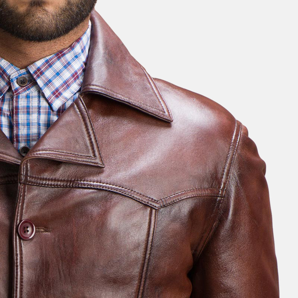 Men's Classic Brown Leather Jacket